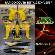 RAPIDO BODY COVER SET Y125ZR/125ZR (15) BLACK/YELLOW (STICKER TANAM/AIRBRUSH) Y125ZR/125ZR COVER SET
