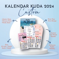 Kalendar Kuda 2024 Custom