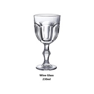 Ready Stock 230ml Wine Glass Small Wine Glass Diamond Glass Clear Glass Liquor Glass Red Wine Transp