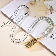 4.9-New Chinese White Crystal Aventurine Necklace Rope Bead Chain Tibetan Style Docca Green Tara Ret