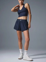 WY Alo Yoga Same Original Model Womens Tennis Skirt With Moisture-absorbent And Perspirable Breathab