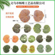 Simulation Begonia Leaf Green Plant Flowerpot Landscaping Fake Flower Desktop Decoration Living Room