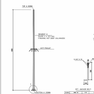 🟩 LAMPU TENAGA SURYA – TIANG PJU 6M LAMPU JALAN OCTAGONAL SOLAR CELL 6 METER LURUS GALVANIZED 🟩 – HE