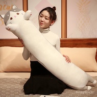 ⭐Affordable⭐Long Squishy Black Cat Pillow Sleeping Cylindrical Leg Support Bolster Dinosaur Rabbit Husky Cartoon Plushie