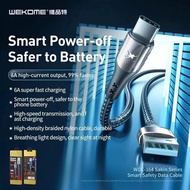 WEKOME Auto Power Off 6A Fast Charging Cable TYPE C / IOS