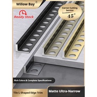 🔥 male corner closing  metal decorative line aluminum alloy Ceramic tile edging strip wall skirting 