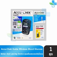 Accu-Chek Guide แอคคิว-เช็ค ไกด์ เครื่องวัดน้ำตาล ในเลือด แบบไร้สาย และอุปกรณ์เจาะเลือด [1 ชุด] ฟรีแถบตรวจ 25 ชิ้น, เข็มเจาะ 24 ชิ้น 101