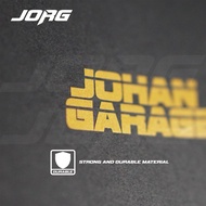 Johan Garage Amber Gold Sticker