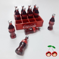 Miniature Dollhouse Drink - Miniature Coca Cola Set (12 bottles) including crate