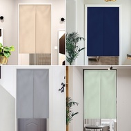 Simple Plain Door Curtain for Kitchen Short Doorway Curtain Partition Pure Door Curtain for Toilet Washing Room Door Curtain Japanese Style Curtain