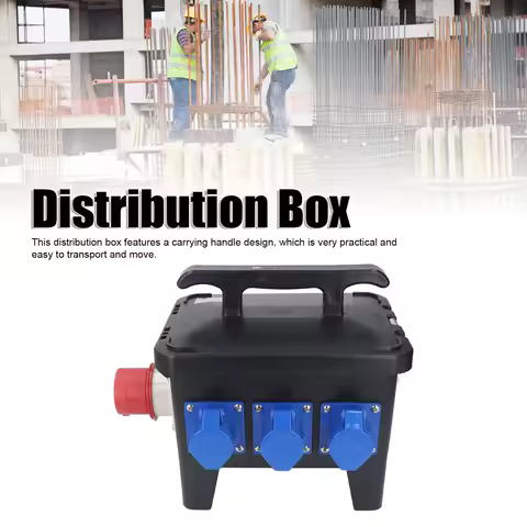 Distribution Protection Box Portable Outdoor Power Distribution Unit with RCBO Leakage Protector AC 