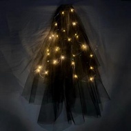 Black Veil Halloween Veil Black Veil Wedding Bride Wedding Photo Bow Short Small Veil Retro 25.9.25