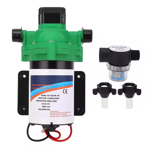 RV Fresh Water Pump 12V DC 3.5 GPM 45 PSI Self Priming Diaphragm Water Pump for RV Marine Yacht Cara