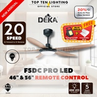 DEKA KRONOS F5DC PRO F5DCL 46" 56" 5 Blades LED DC Motor 14 Speed SIRIM Remote Control Baby Ceiling 