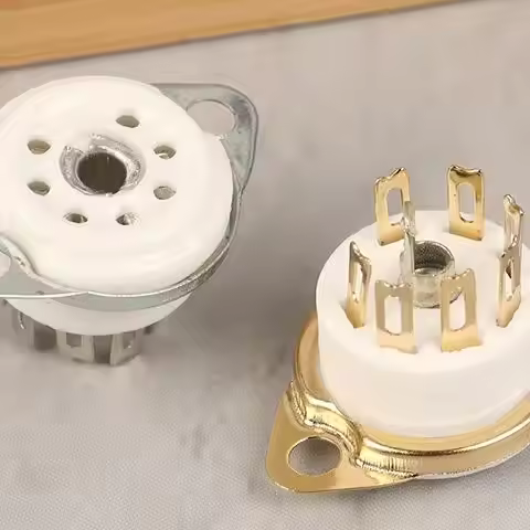 2 PCS 7pin B7G Ceramic Vacuum Tube Socket Valve Base For 6Z4/EAA91/EC92, Etc. Vintage Audio Amplifie