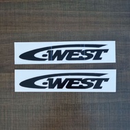 2pcs CAR STICKERS C-WEST