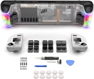 JSAUX PC0106C Transparent Back Plate for Steam Deck OLED RGB & Vents Modcase Compatible with Steam D