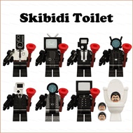 HJ4 Skibidi Toilet Minifigure Building Blocks Gift For Kids Speakerman Monitor Man TV Man Model Doll
