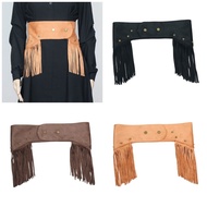 JN Waist Belt Grunge Skirt Music Festival Club Cowgirl Tasseled Skirt Belt Hot Girl Costume Waist Ch