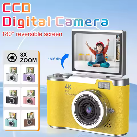 Digital Camera 8X Digital Zoom Vintage Video Recorder 180° Flip Screen Compact Digital Photography C