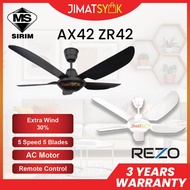 [2022 New Model] REZO Fan AX42 / ZR42 Baby Fan 42inch 5 SPEED Remote Control Ceiling fan Kipas siling