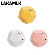 LAKAMLK USB Rechargeable Timer, 12-hedron LED Screen Automatic Rotating Timer, Custom Countdown 1/3/
