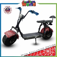 Harley Electric Scooter 60V with Suspension LITHIUM battery with Absorber- SPIDER RED