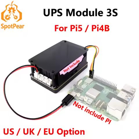Raspberry Pi 5 UPS Power Supply Expansion Board Uninterruptible Power Supply Module UPS Module 3S Al