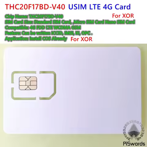 THC20F17BD-V40 Chip Writable Programable 4G Blank SIM Card Nano Micro USIM Card With Micro Nano Size
