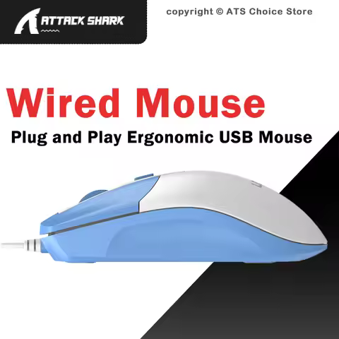 LDK X3 USB Wired Mouse Ergonomic Office Mouse 800 1200 1600 DPI 4D Wheel 1.4m Cable Blue Pink
