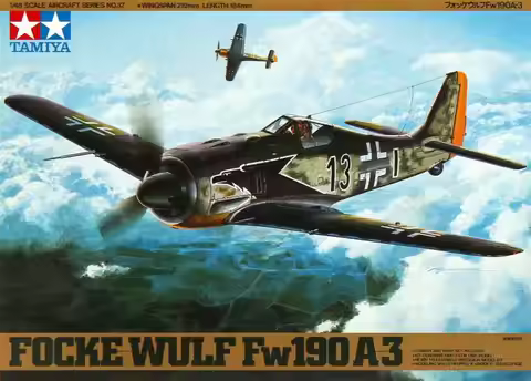 Tamiya 61037 1/48 Model Figther Aircraft Kit Luftwaffe Focke-Wulf Fw 190 A-3