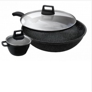 Shogun Senjo Marble 30cm&16cm Mini Casserole with Glass Lid with Induction