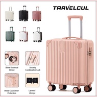 TRAVELCUL 18inch Lightweight Luggage Bag Traevl 7kg Hand Carry Luggage 360° Universal Wheels Suitcas