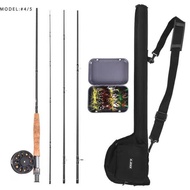 9Fly Fishing Rod And Reel Combo พร้อมกระเป๋าพกพา 20 Flies Co น้ำหนักเบา อุปกรณ์ตกปลาแบบพกพาสำหรับน้ำ