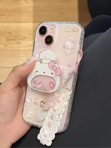 Dessert Master Hello Kitty Suitable for Apple 15 Phone Case iPhone 16 Soft Edge 14 New 13 Promax Car