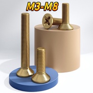 [XJK] Brass Phillips Countersunk Head Screw Flat Head Copper Screw Small Screw M2M2.5M3M4M5M6M8 Scre