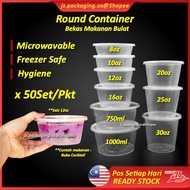 8oz/10oz/12oz/16oz/20oz/25oz/30oz/750ml/1000ml Disposable Round Container withLid 50sets± BekasBulat
