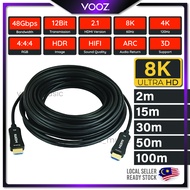 8K HDMI Fiber Optic AOC Premium 2.1  High Speed Active Optic HDMI Cable [2m/15m/30m/50m/100m]