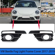ABS Black Front Bumper Fog Light Frame Cover Grille Protection 5C5854662J  5C5854661K For VW Beetle 