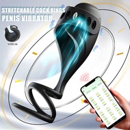 Male Masturbator Penis Vibrator Sex Toys APP Strokers Glans Trainer Stimulator with Cock Ring Hands 