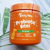 Probiotic Bites Pumpkin 90 Soft Chews ขนมสุนัขเสริมโปรไบโอติก สำหรับทุกวัย (Zesty Paws®)