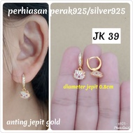 Hk YELLOW CLIP EARRINGS JK39 SILVER 925 DS