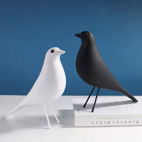 Eames House Bird Sculpture Ornament Resin Animal Bird Sculpture Bedroom Living Room Study Decoration