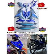 EXCITER 🇻🇳 Y15 V1 V2 COVERSET MX KING BIRU MATTE INDONESIA COVER DADA BLUE HITAM STANDARD COVERSET M