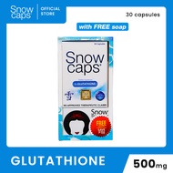 SnowCaps Premium L-Glutathione  500MG (30caps) w/ FREE Snow Skin Whitening Soap