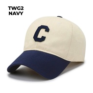 Cheap Promo Men's and Women's Baseball Caps Embroidered Letter C Casual fashion import TWG TWG2-NAVY