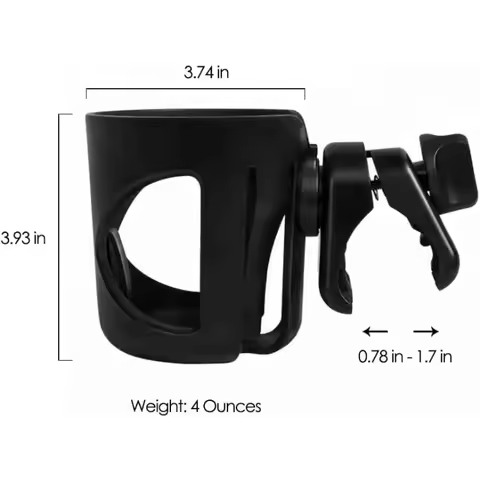 Digital Nc Stroll-n-Sip Black Cup Holder for Stanley Quencher (30 & 40 Oz) & IceFlow (20 & 30 Oz) St