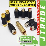RCA AV Extension / Coupler Adapter Male to Male or Female to Female