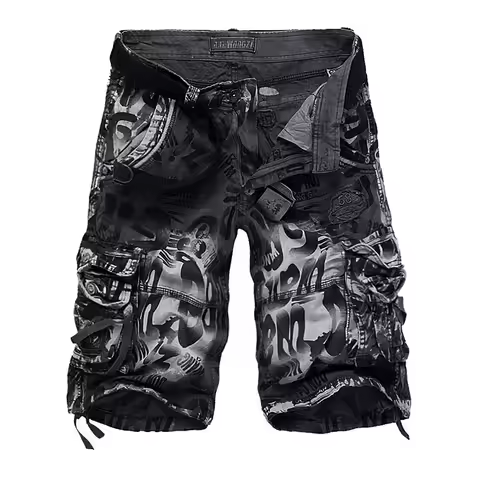 Wash Solid Color Multi Pockets Cargo Pants Men'S Camo Cargo Shorts Fit Pocket Outdoor Cargo Shorts C