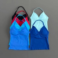 Df Dupe Gym Longline Strappy Top Yoga Vest Woman Backless Tank Tops Sports Fitness Bras Running Work